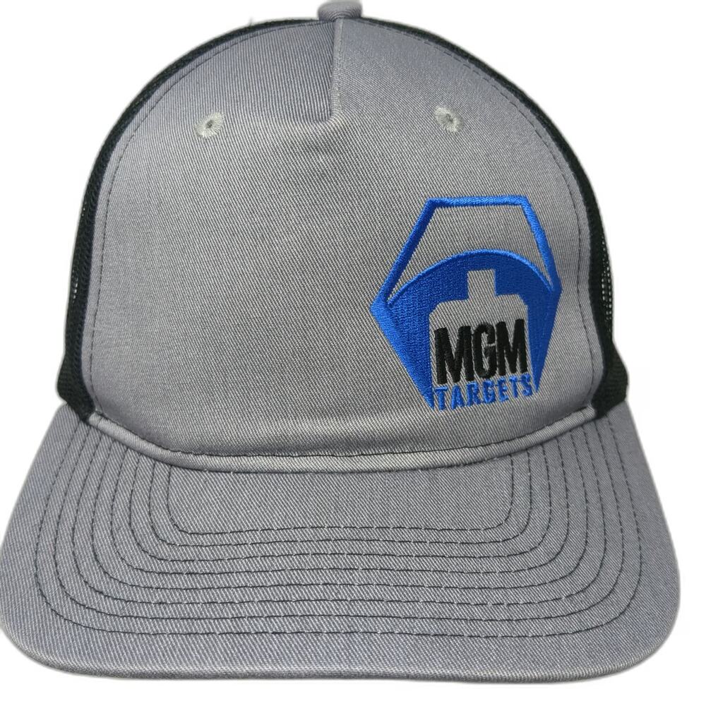 Port Authority Trucker Hat Gray Black One Size MGM Targets Shooting Mesh Back